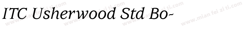 ITC Usherwood Std Bo字体转换